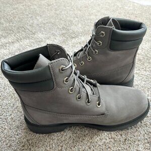 Timberland Linden Woods 6 in Waterproof Boot Medium Grey Nubuck Women's 7.5 US